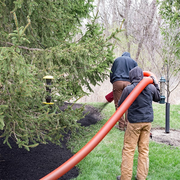 the time it takes for mulch blowing to be completed depends on the size of the area being covered, but it is typically a quick and efficient process